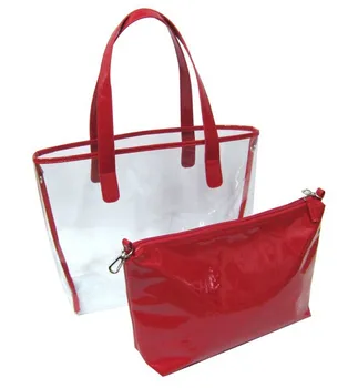 Fashion Transpa Tote Bag Clear Vinyl Bags Plastic