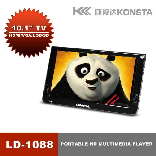 10 Inch ATSC DVB T2 Normal Verison HD Led Portable Tv Media Playera Support VGA Input