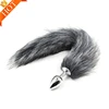 New Stainless Steel Metal Fake Fur Fox Dog Tail Anal Plug Butt Plug BDSM Flirt Anus Plug For Women Adult Games Product
