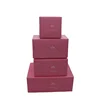 China pink white loaf cup cake boxes with window