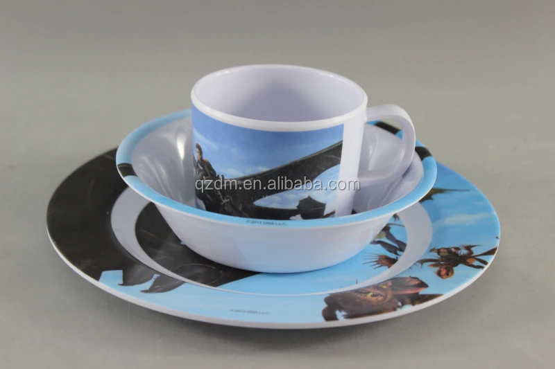 Melamine Baby plate and bowl and cup Dinnerware set