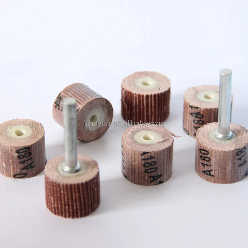 Aluminium Oxide Coated Abrasive Chuck Flap Wheels With Wooden Brush