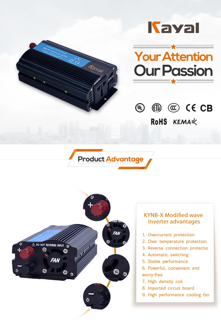 DC/AC 300W off grid solar Modified Sine Wave Power Inverter