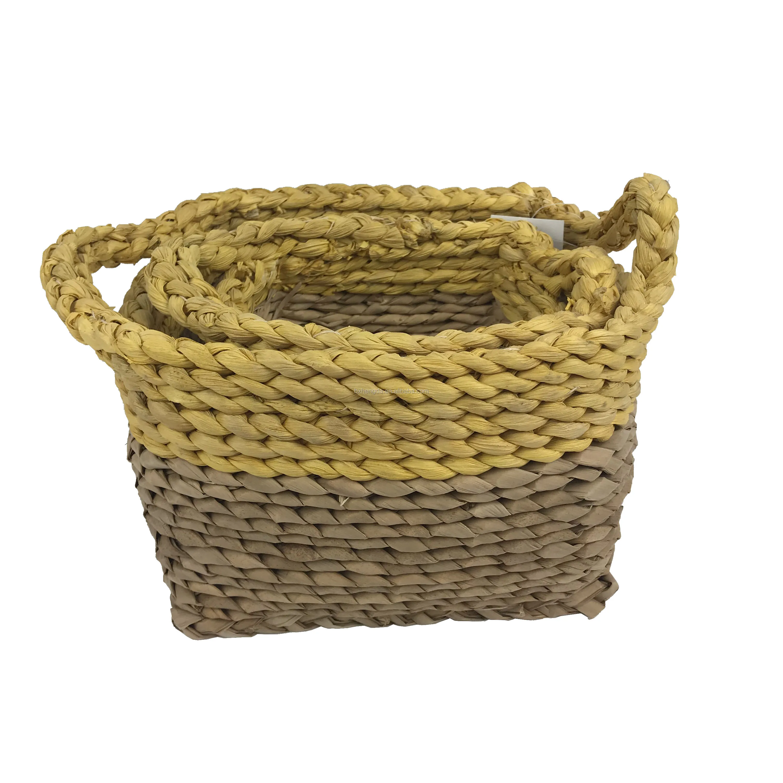 naturl grass sets of 2 woven grass basket flower pot storage basket