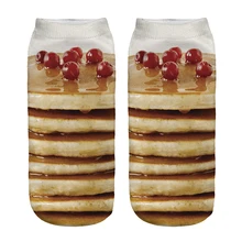 Free Shipping Hot Sale 3D Socks Cherry Pancake Pattern Cozy Socks Thin Comfortable Socks