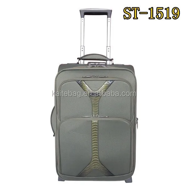 
900D material 3 pcs set new design luggage case with green color PU 
