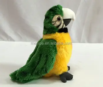 green parakeet stuffed animal