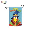 Happy Turkey Day Double Sided Message Readable Garden Flag