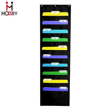 Fabric Pocket Wall Hanging File Folder Organizer For Doent Fabric Pocket Wall Hanging File Folder