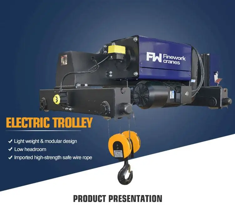 Harbor Freight High Quality 5 Ton Trolley Hoist With Electric Trolley