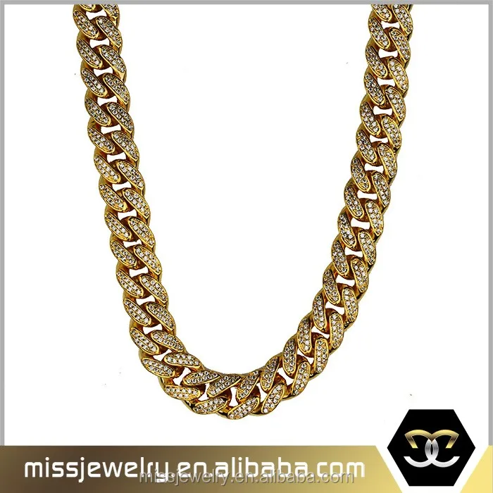 Miss Jewelry 18k Gold Jewelry Newest Design Gold Necklace For Men