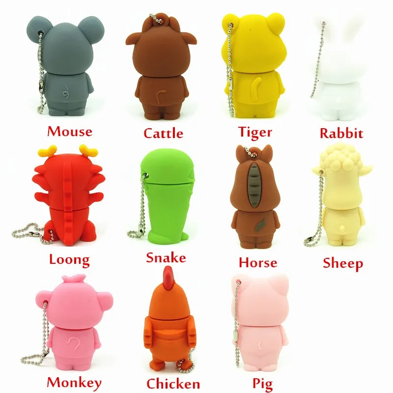 Bulk Custom Shape Soft Pvc Rubber Cartoon Usb Flash Drive - ANKUX.COM