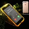 Shockproof girls clear glitter gold led selfie light phone case for iphone X 8 7 6 6s 5 5s se plus case