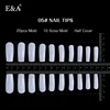 EA acrylic nail kit full cover curved acrylic nail tips transparent custom made false nails