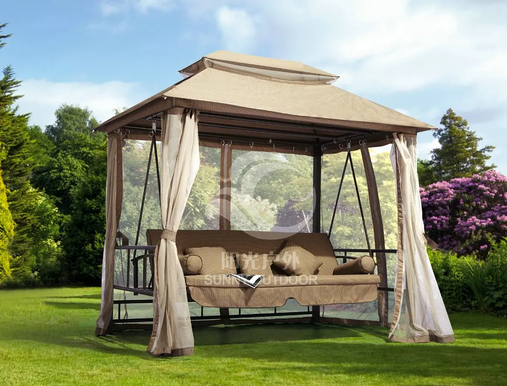 садовые качели steel luxor swing gazebo