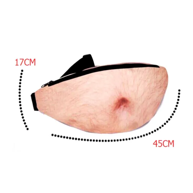 Fake Hairy Gut Beer Belly Waist Pack Bag Bumbag Buy Fanny Pack,Dad