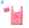 Easy carry small foldable pocket tote polyester folding shopping bag
