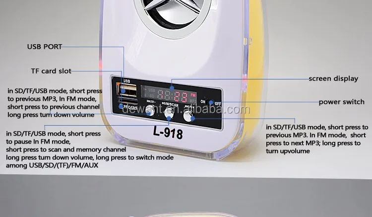 L-918_portable mini small colorful led flashlight dj sound bass speakers box USB TF card mp3 player amplifier speaker system with FM.jpg