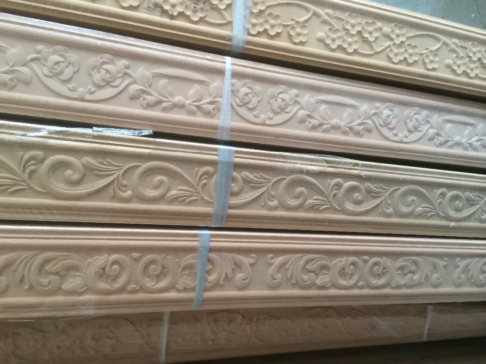 recon carved wood mouldings for construction,decoration/angular line/quad wood moulding
