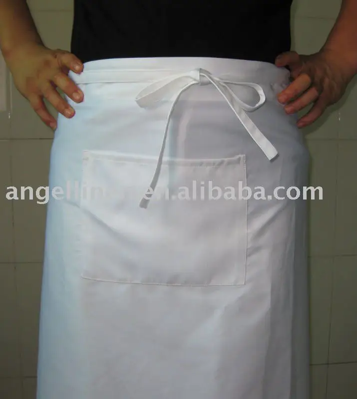 white half apron