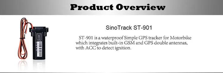 Professional Motorcycle Auto Car Tracking Location Device ST-901 Waterproof GPS Tracker With SIM Card