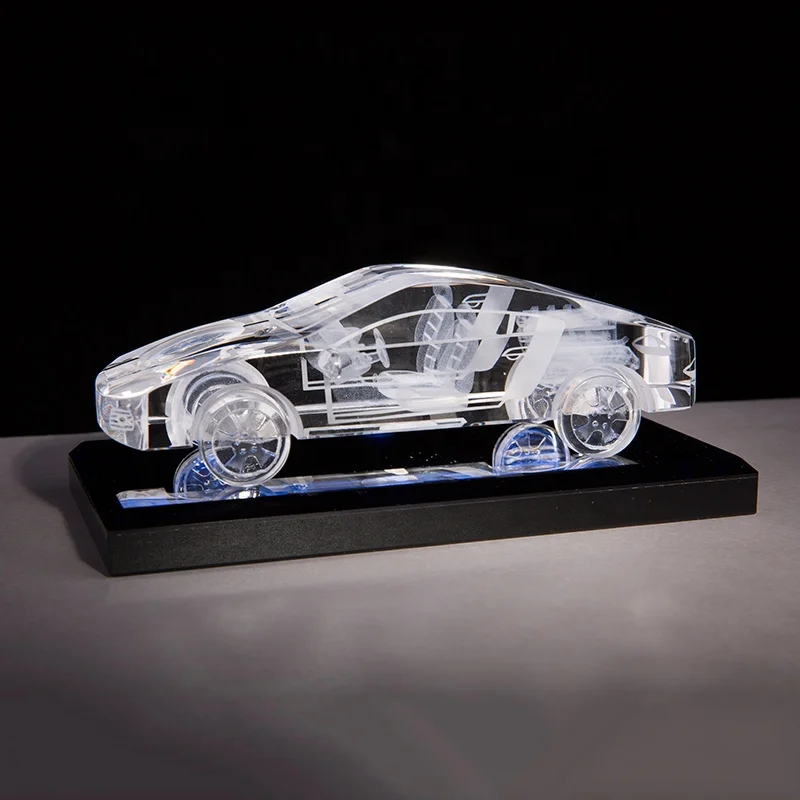 高品质 k9 水晶玻璃汽车模型小雕像批发