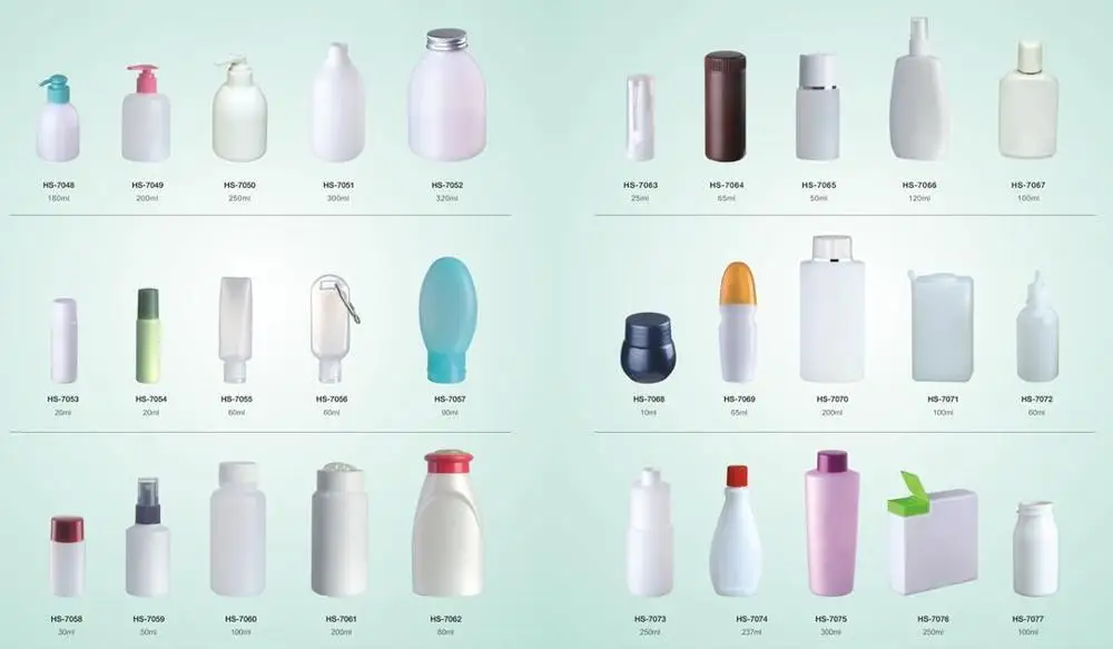 Cosmetic Shampoo Pet Plastic Bottle 100ml 150ml 200ml 300ml 400ml 500ml