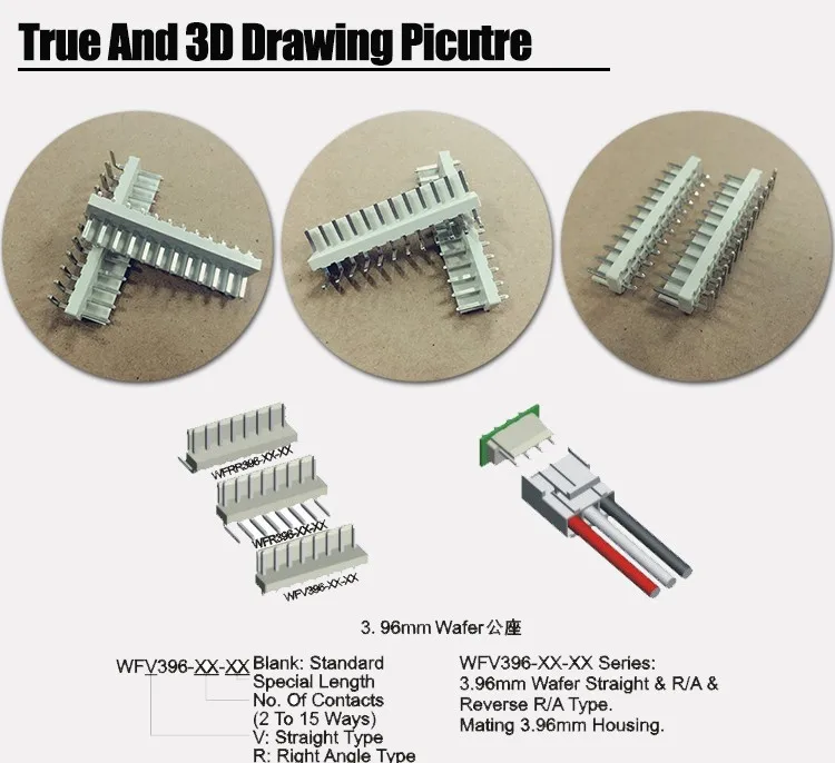 Equivalent Jst B3pvh Connector Mating Vhr3n Connector 3.96mm Female