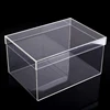 Wholesale Custom Cheap Clear Plastic Acrylic Shoe Sneaker Box Lucite Display Box for shoes with lid