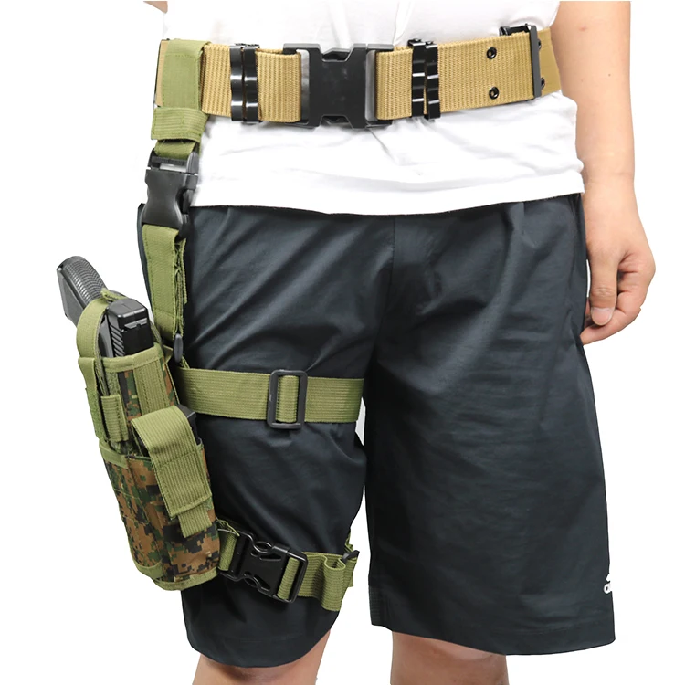 Concealed Camo Tactical Glock Carry Holster Drop Leg Belt Pistol