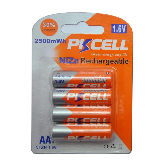 High Discharge Current 2500mwh Aa Battery High Voltage 1.6v Nizn
