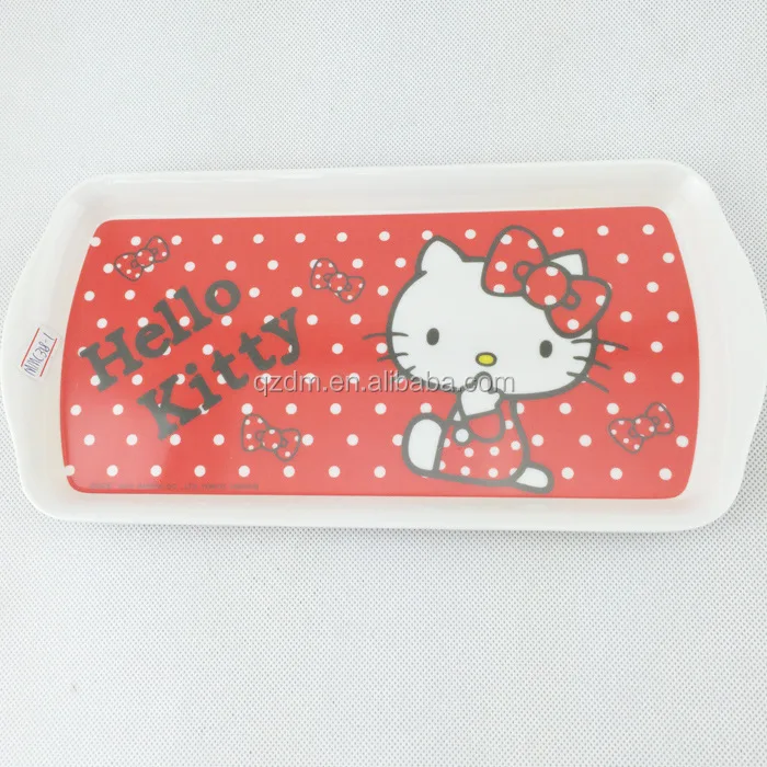 39x15.5cm Kids Melamine Serving Tray With Handle