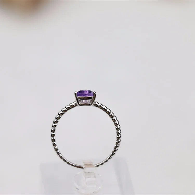 bolsa de regalo! Aduya 16 piedras amatista Sterling anillo de plata anillo de plata 925er