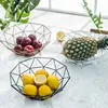 550-98B Nordic style decoration black table metal mesh fruit bread storage basket