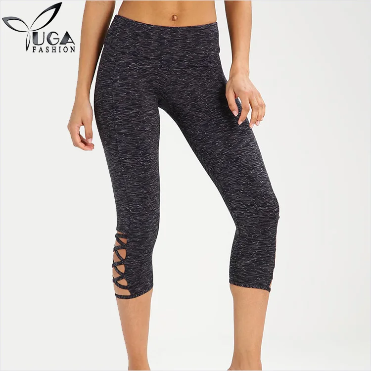 Bottom Strap Cross Fitness Yoga Sport Pants Women Running Gym Stretch