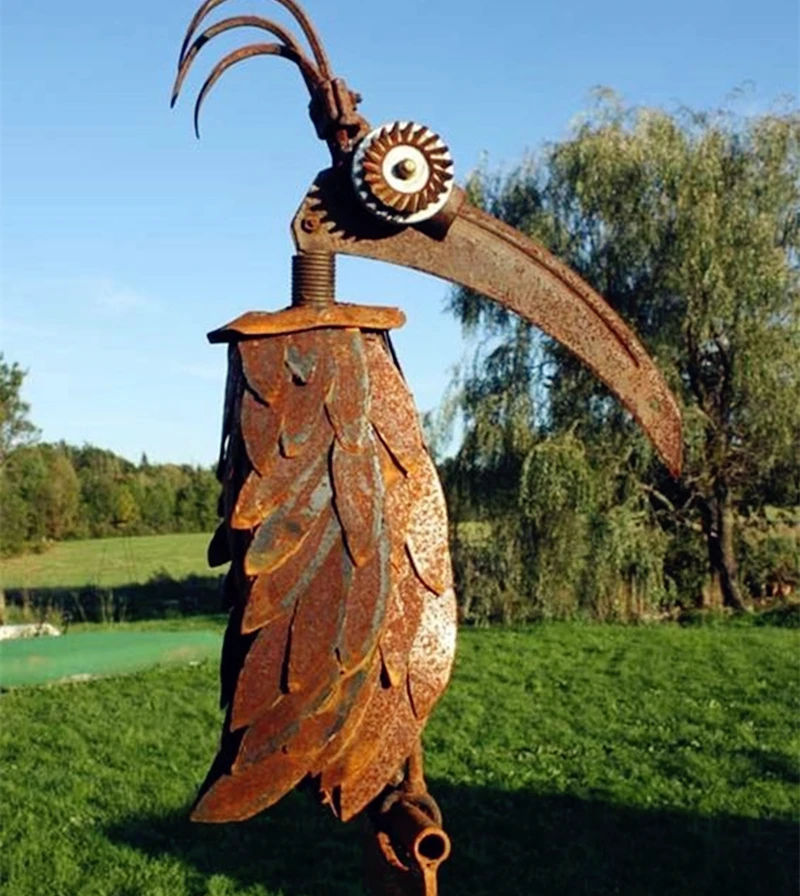 Modern Corten Steel Metal Garden Landscape Large Sculpture - Buy Garden