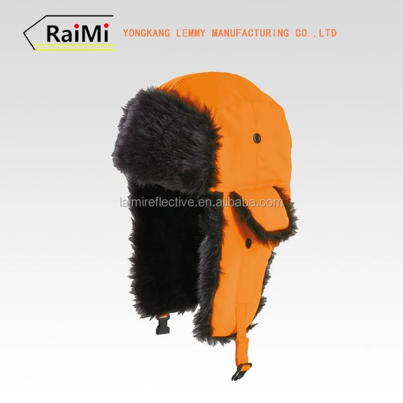 orange winter hunting hat