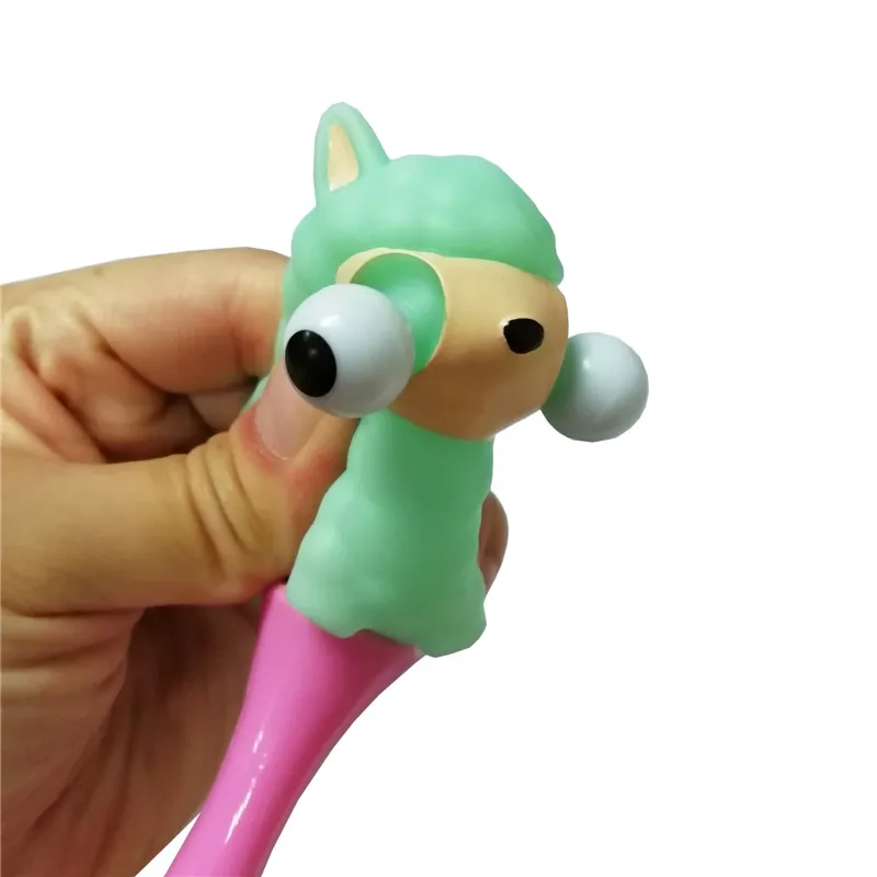 Custom Eyes Pop Squeeze Llama Pens With Logo 3d Llama Animal Pvc