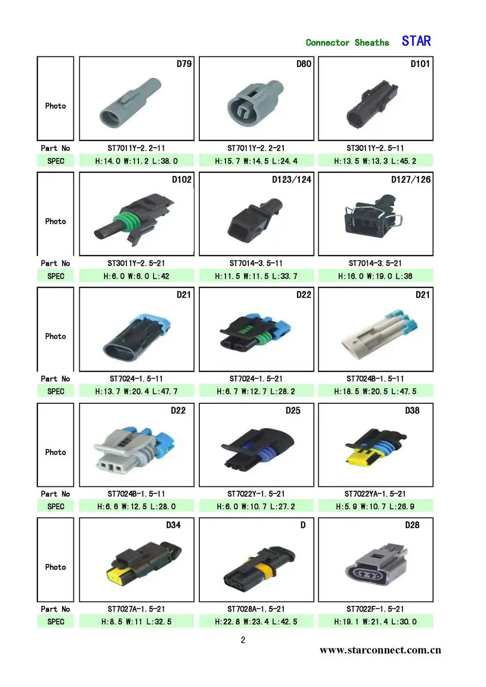 Tyco/Amp equivalent female 5 pin auto PA66 GF13 cable connectors car ...