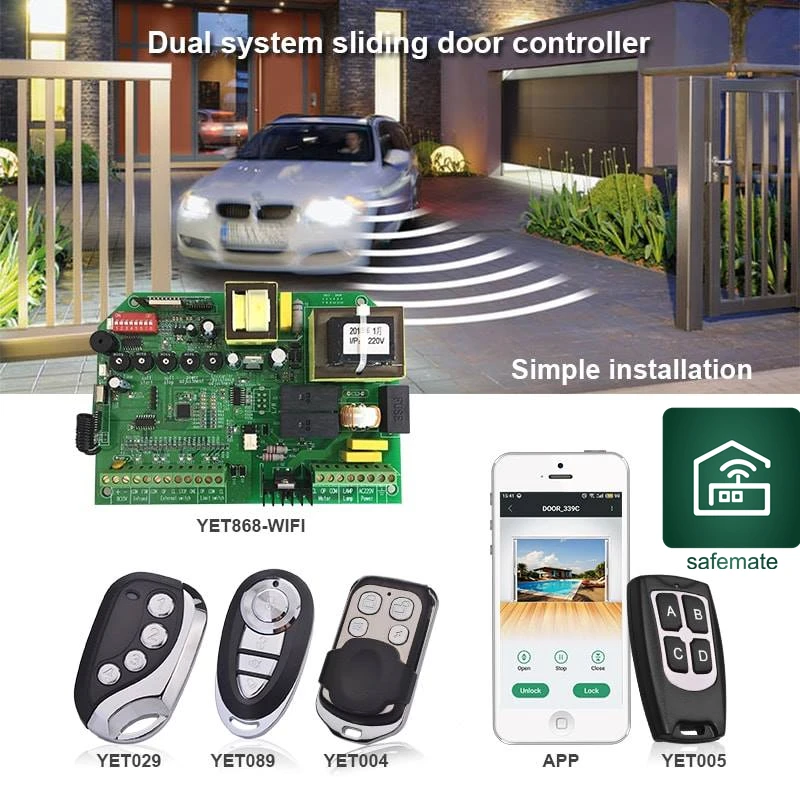 High Quality 110v/220v Ac Sliding Gate Opener Control Board + 2pcs