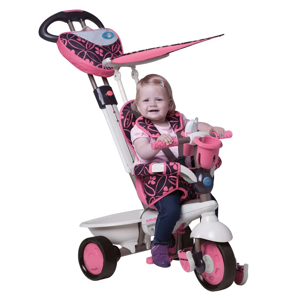 smart trike pink and black