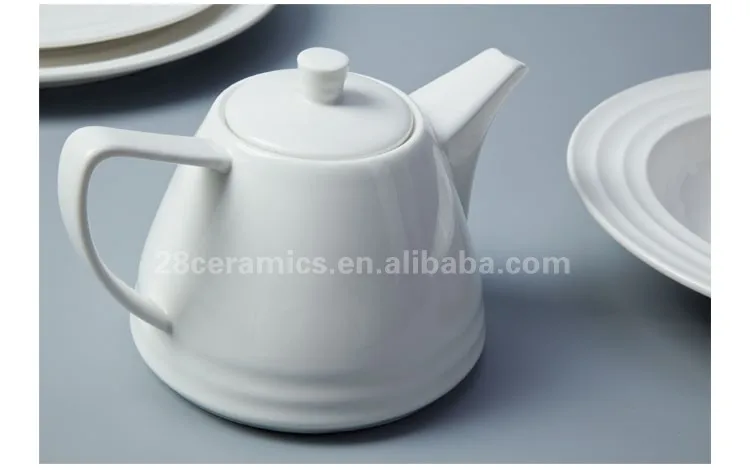 Wholesale ceramic tableware Flat round/square/ rectangular plate white luxury porcelain dinner set