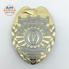 Security Official Shield Badge, High Quality Custom Eagle Design Military Badge with Safety Pin