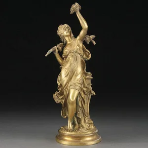 China Dess Color Whole Alibaba Outdoor Display Gold Color Ancient Greek Dess Of Love Statue Holding G