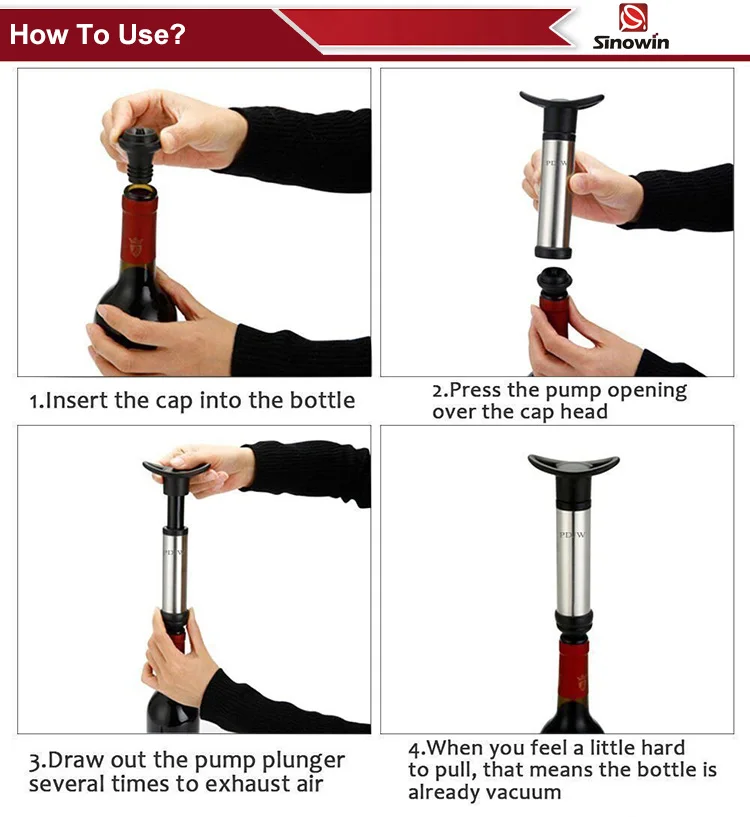 Cheap Wholesale 100 Real Wine Bottle Vacuum Stopper Pump Buy Wine