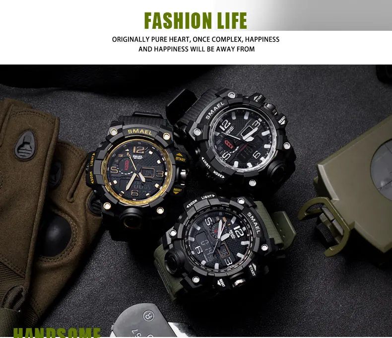 aliexpress sicak model smael dijital analog erkek spor su gecirmez saatler relogio masculino saat buy spor izle su gecirmez marka saatler saatler