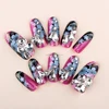 Nadeco High Quality Abs Material Beauty Flowers Patterned Jewelry Wedding Nail Tips