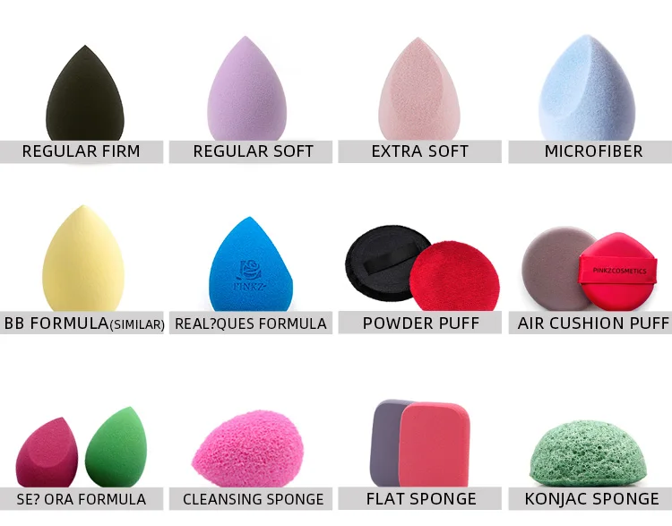 Pinkz Custom Color Blender Beauty Latex Free Makeup Blending Sponge Oem