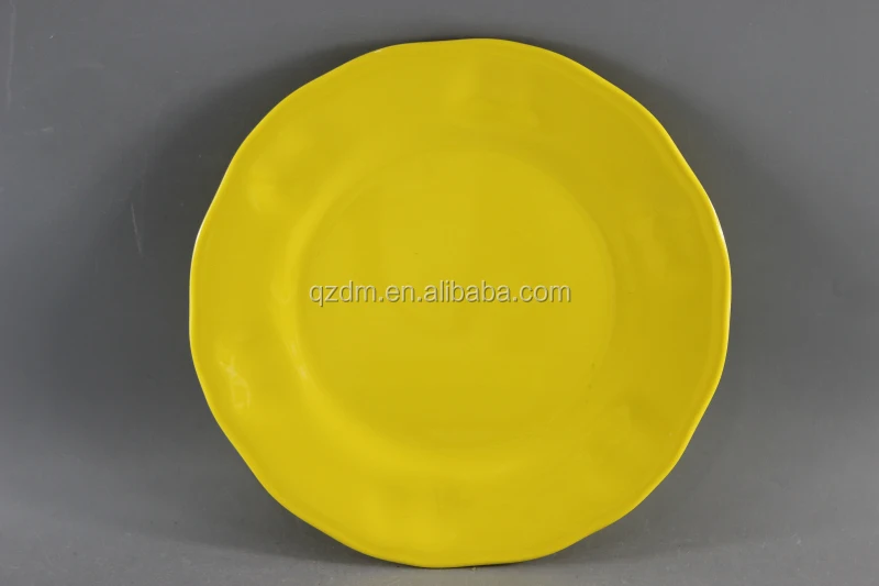 Good quality Melamine ware plate , Yellow Dishes 100%