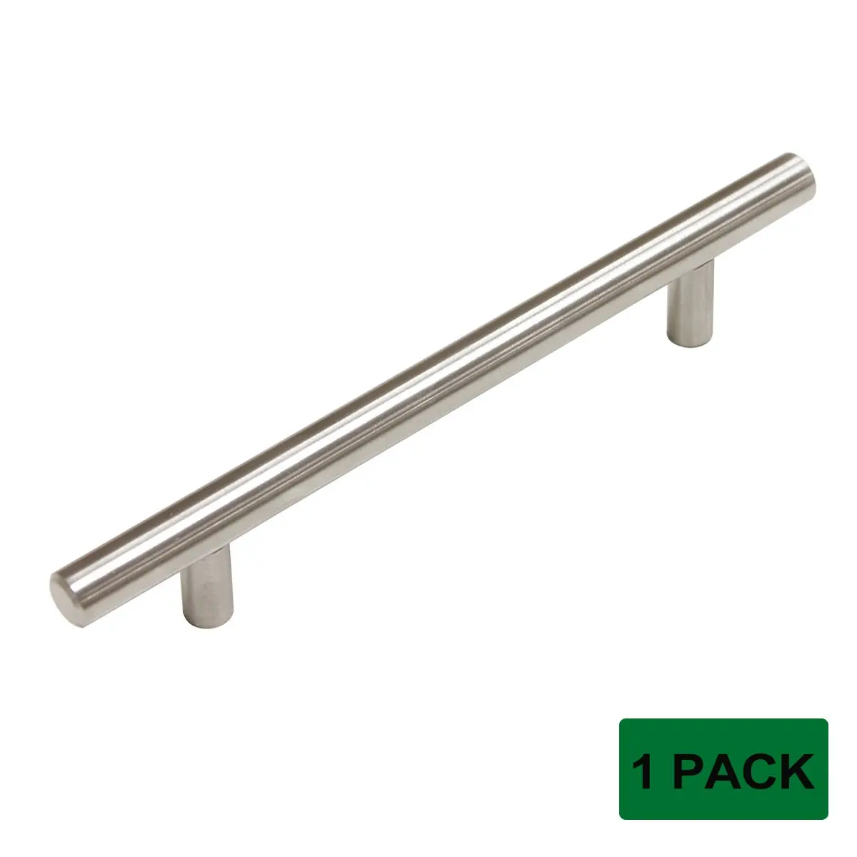Probrico Brushed Nickel Modern Door Handles for Kitchen Cabinet 5"/128mm Hole Centers Furniture Door Pulls, 1 Pack